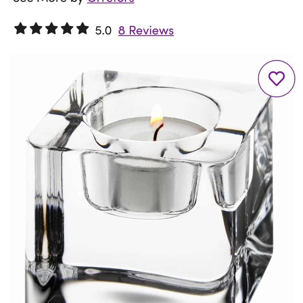 Set of 4 Real crystal new Orrefors Sweden candle holders 4 set of votive holders